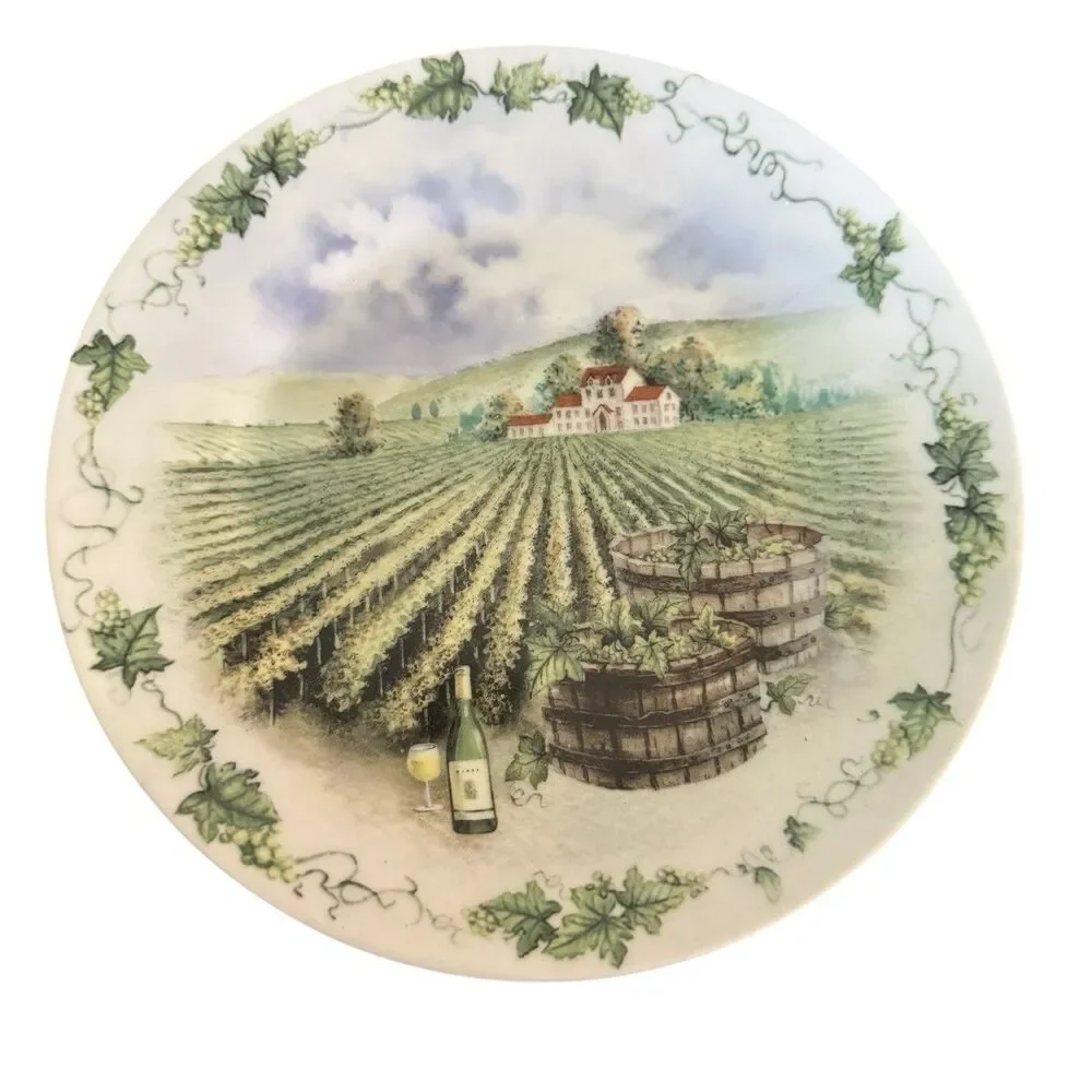 VINYARD VINES WINE And BARREL COUNTRY EMBOSSED DECORATIVE 8